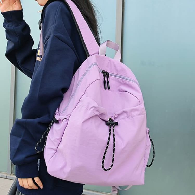 Zaino con coulisse in nylon zaino per il tempo libero all'aperto