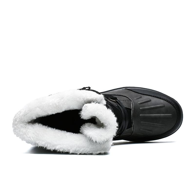 2026 Men's Winter High-Top Boots Warm Cotton Shoes Snow Boots Comfortable Breathable Round Toe Rubber Sole