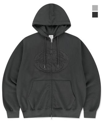 Mahagrid Eclipse Raw Cut Zip Up Hoodie_2Colors