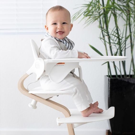 Stokke Official Tray Table for Fleas, White, Easy To Attach To Baby Set (Sold Separately), Plastic, Dishwasher Safe, 626001