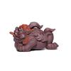 Handmade Golden Toad Purple Sand Tea Pet Purple Clay Sculpture Tea Play Gifts Lucky Golden Toad