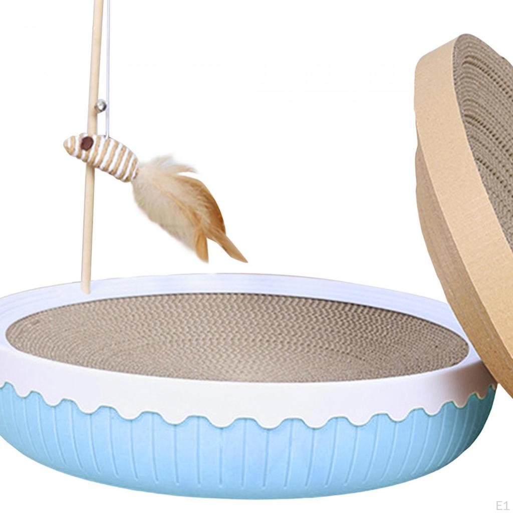 Cat Scratch Bowl Scratching Board Toys Round Indoor Training Sleeping Bed Non-slip