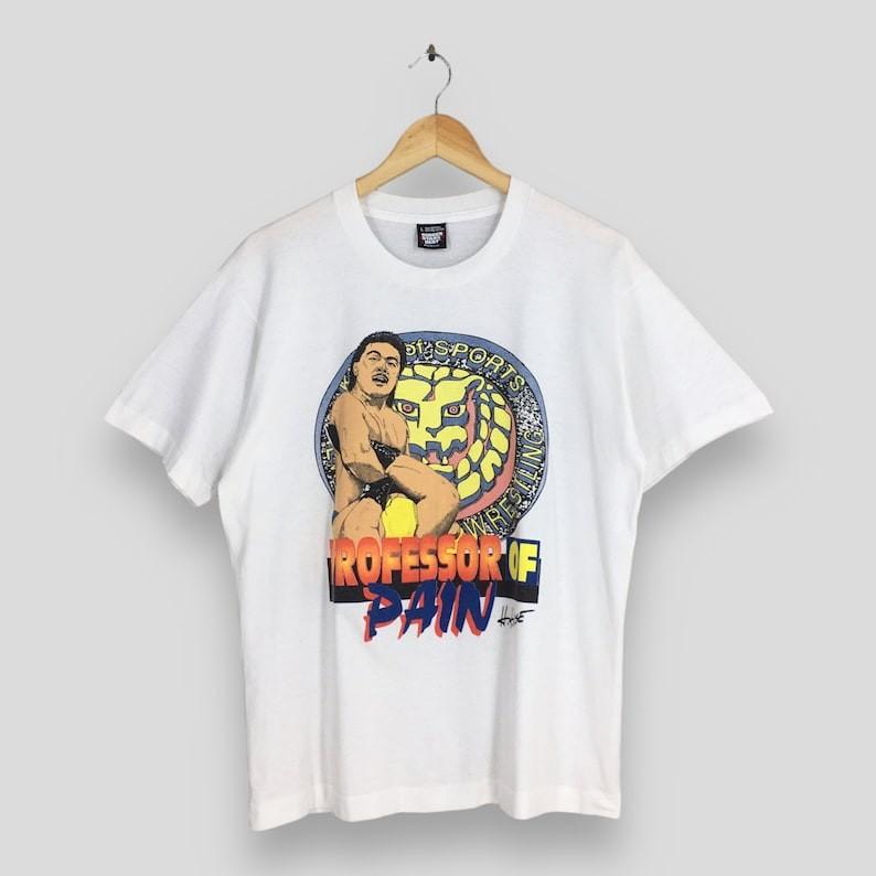 Vintage 90 s WWE Hiroshi Hase Wrestling White T Shirt Large Japan Wrestler Wwe Unisex T-Shirt XL