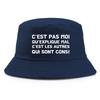Funny French Quote Bucket Hat Cest Pas Moi Quexplique Mal Letter Print Sun Cap Cotton FisherUnisex Hats for Unisex Women Bob Gorros