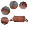 Genuine Leather Rivet Cylinder Bag Retro Vegetable-tanned Niche Design Single-shoulder Crossbody Bag