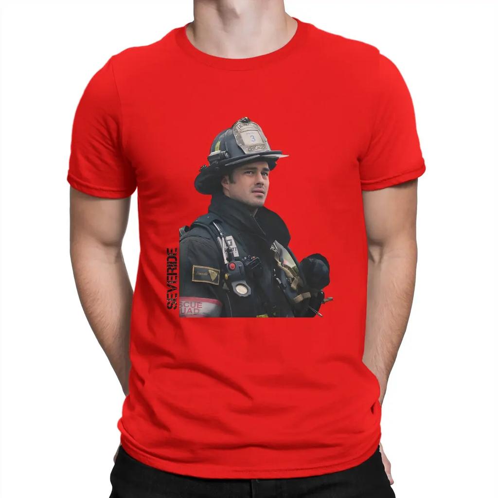 KELLY SEVERIDE Herren T-Shirt Chicago Fire Lustige T-Shirts Kurzarm Rundhals T-Shirt Reine Baumwolle Geschenkidee Kleidung