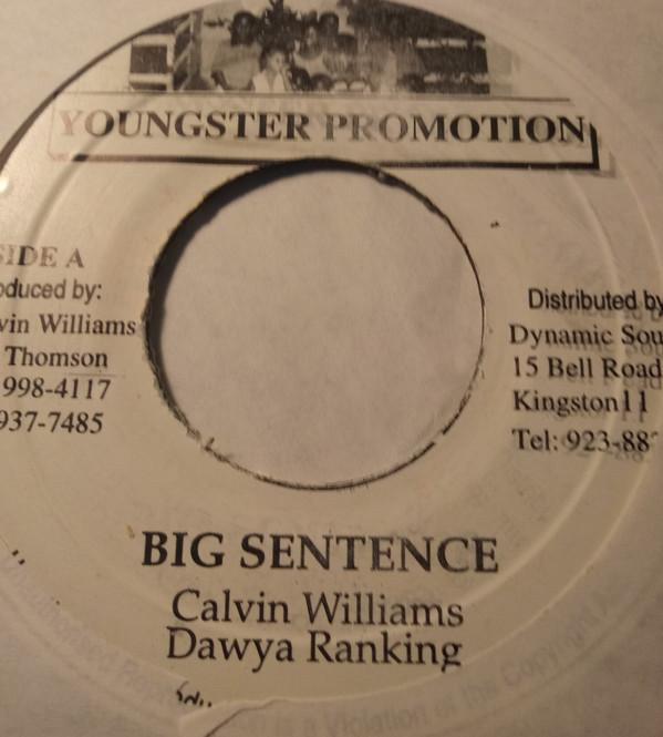 

7inch Record DAWYA RANKIN - Big Sentence NONE Youngster Promo 1995 Jamaica Reggae, Ska & Dub Used