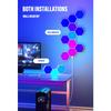 RGB Intelligent Hexagonal Wall Lamp Color-changing Ambient Night Light DYI Shape Music Rhythm APP Control For Game Room Bedroom