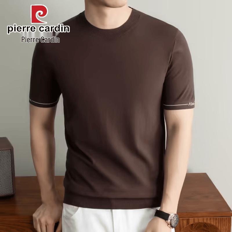 Pierre Cardin Men's Mulberry Silk Blend Short Sleeve T-Shirt