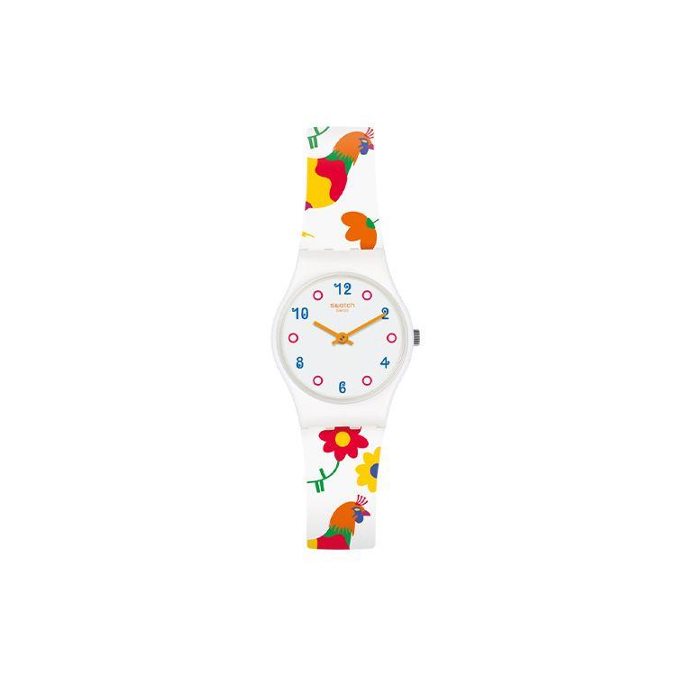Swatch Quartz Movement 30M Water Resistant Watch White Dial Women watches LW154 White