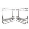 Shower Caddy Organizer Stainless Steel Wall Mounted Bathroom Shelf Rack with Towel Bar for Bathroom