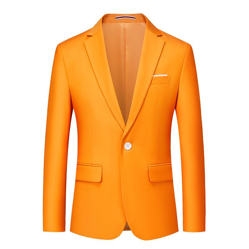 2025 Spring/Autumn Men's Solid Color Single-Button Business Casual Suit Jacket