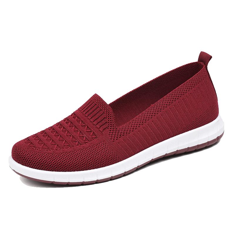 Middle-Aged and Elderly Women s Mesh Soft-Soled Work Shoes Comfortable Slip-On Shallow Shoes Non-Slip Casual Shoes Mother s Shoes 41 1630₽