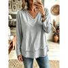BITCED Women's Fashion Casual V-Neck Long Sleeve Blouses & Shirts