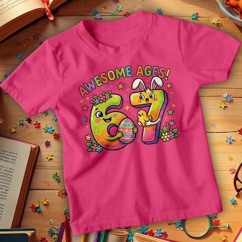 67 Six Seven Meme Easter TShirt Funny Bunny Egg Hunt Cute Adults Kids Tee 5