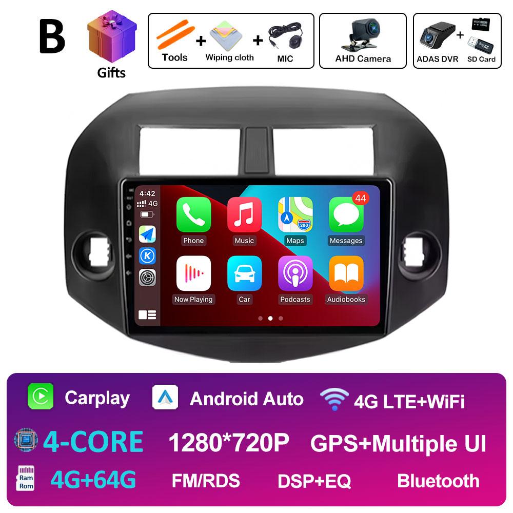 Android Auto Wireless Carplay For Toyota RAV4 3 XA30 2005 2006 2007 2008 2009 2010 - 2013 Car Video Radio Multimedia Player WIFI