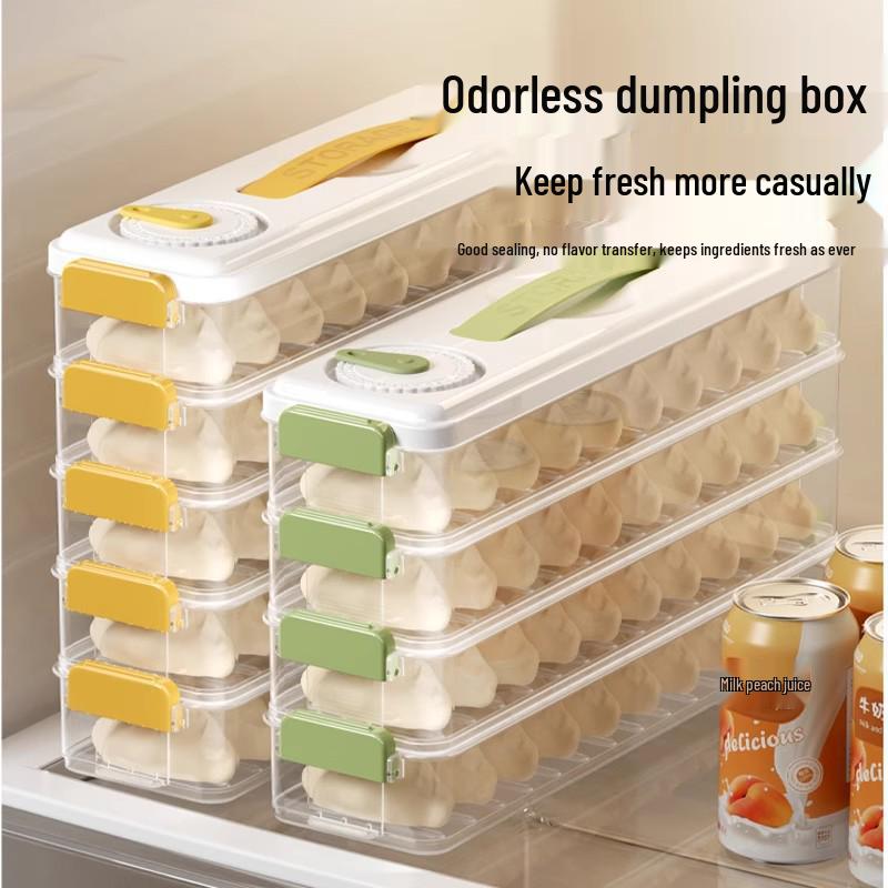 Food-Grade Multi-Layer Dumpling Storage Box for Refrigerator/Freezer