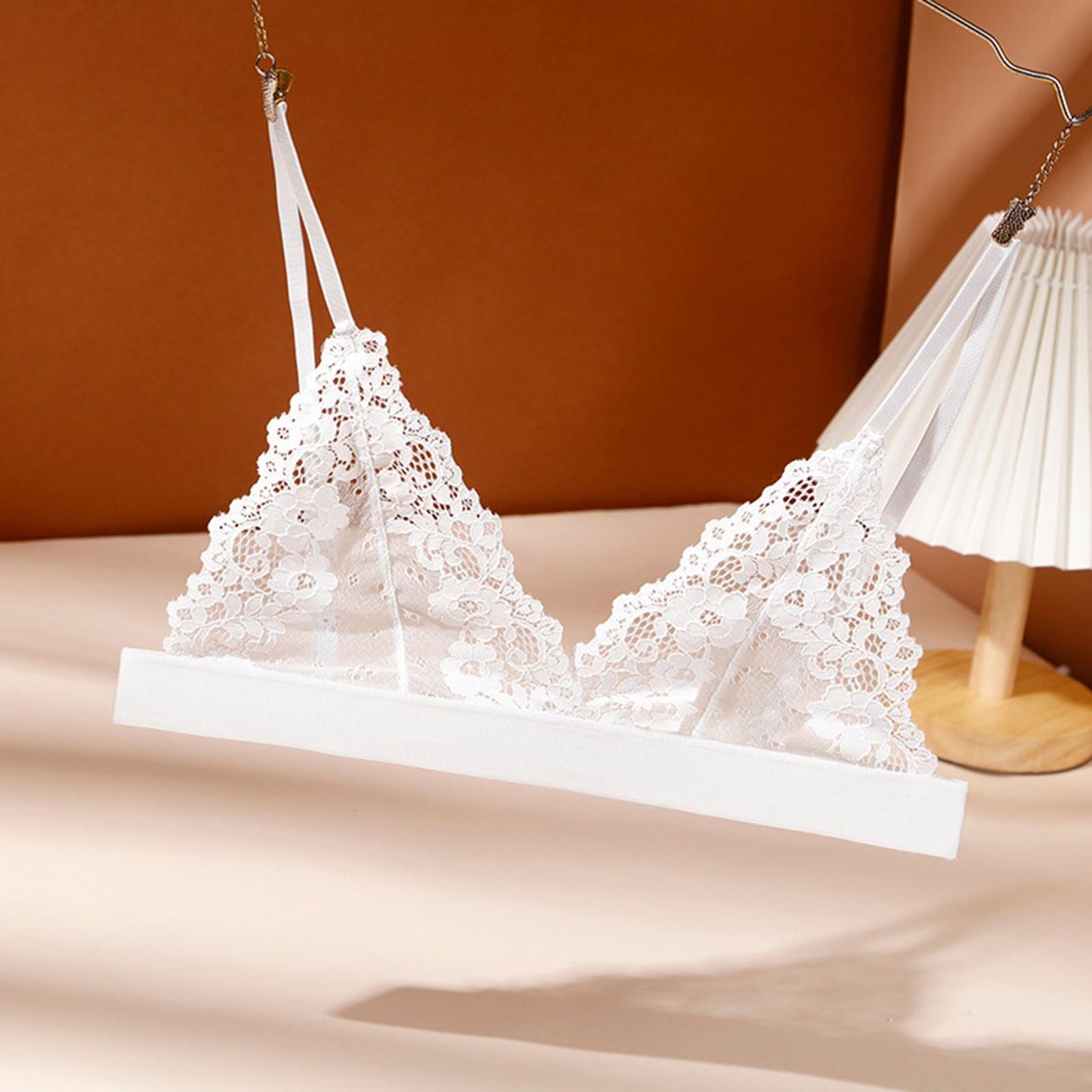 

Французское кружевное белье без бретелек женское сексуальное без стального кольца или губки тонкое белье L белый