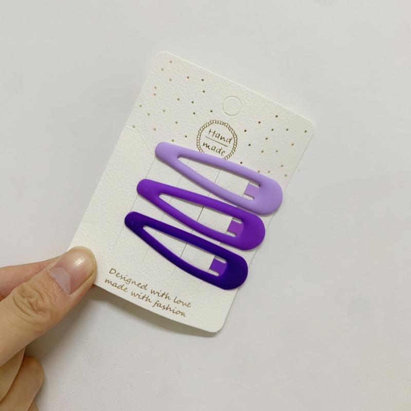 

3 шт./набор Детские милые фиолетовые геометрические звезды сердце заколки для волос для девочек-младенцев сладкие заколки детские аксессуары для волос для девочек