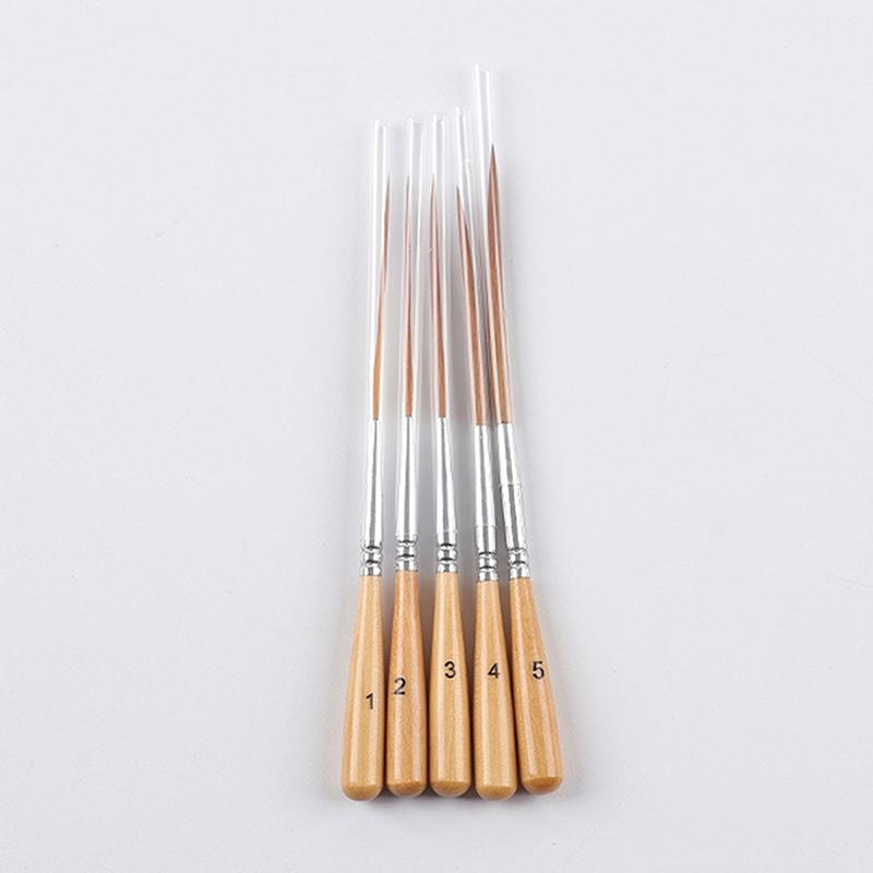 

Набор кистей для длинной линии из 5 шт. С тонким кончиком. Кисти для акварели и акрила. Подходят для заполнения углов, контурного рисования. one size
