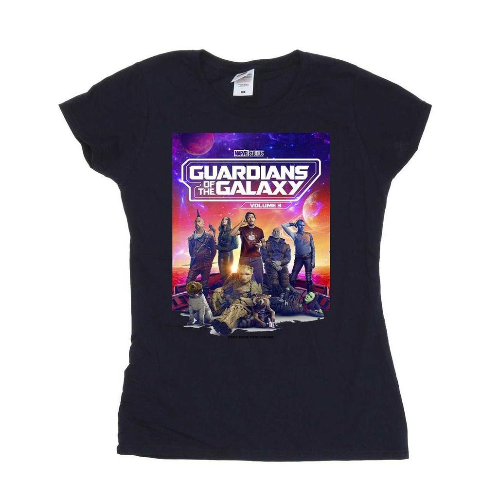 Guardians Of The Galaxy Volume 3 Womens/Ladies Movie Poster Cotton T-Shirt