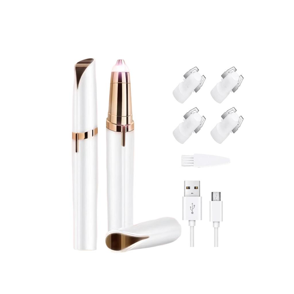 Xorita Rechargeable Electric Eyebrow Trimmer & Pencil - Portable Grooming Tool for Face and Lips