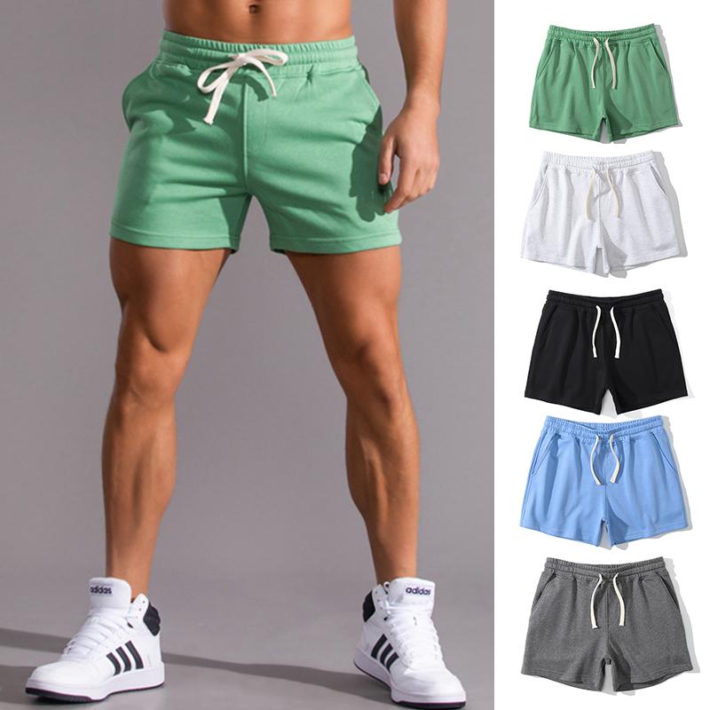 Shorts décontractés d'été pour hommes Respirants 100% Coton Shorts de plage Confortables Fitness Basketball Sports Short Homme Bermudas
