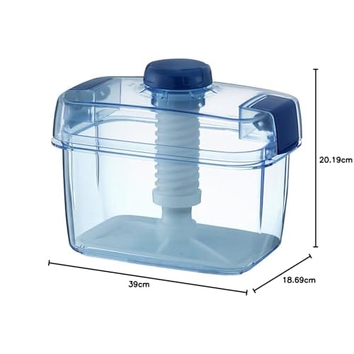 Risu Instant Pickle Container, Square, Clear Blue, 2.2L, Hyperpet, Recipe Included, Made in Japan, S-22