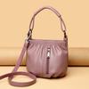 Bag 2025 new fashion bucket bag soft leather middle-aged and elderly women hand bag temperament versatile messenger bag