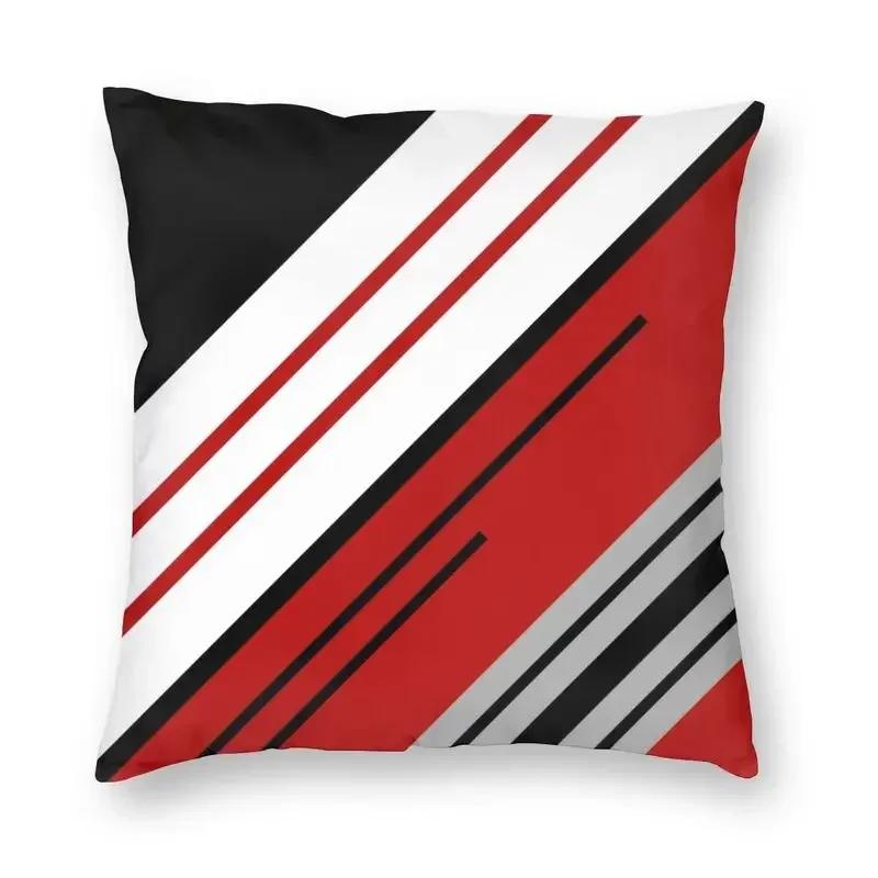 Abstract Gray Red Swirls Throw Pillow Cover With Short Plush Print For Living Room Sofa Decoration Cushion Cover Pillow Covers