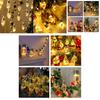 Joyous Christmas Decoration Lights With Cartoon Characters And Transparent Bulbs For Festive Cheer