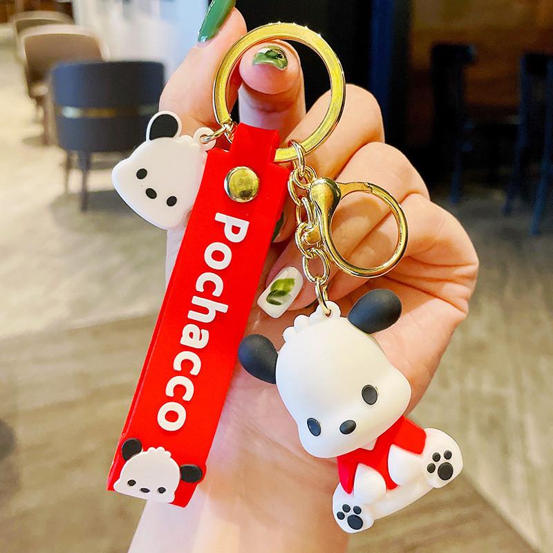

Pochacco Keychain Cartoon Sweet And Unique Key Accessory In Red Yellow And красный