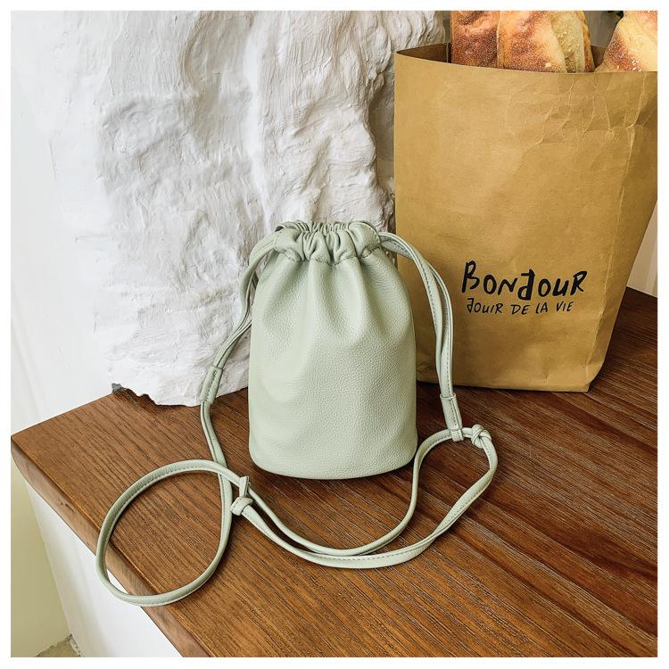 Bag Women's 2026 New Versatile Casual Versatile Drawstring One Shoulder Crossbody Korean Drawstring Mobile Phone Bucket Bag