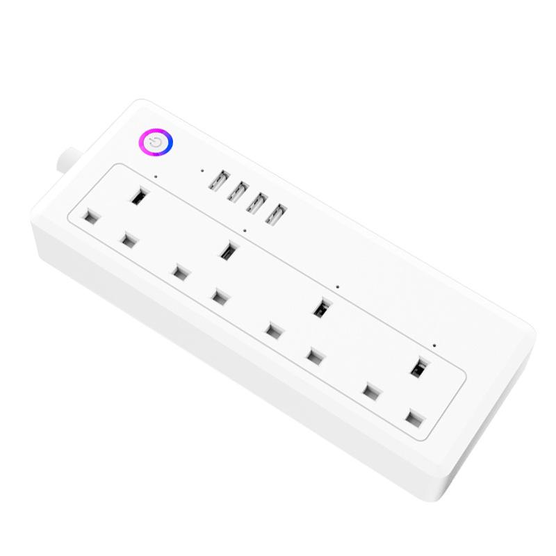 UK Tuya WiFi Outlet Extender - Compatible with Alexa & Google Home