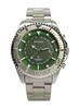 ARTSTATE AS0259A Men's Solar Radio Watch, Date Display, Stainless Steel, Long Life, 100M Waterproof (GREEN)