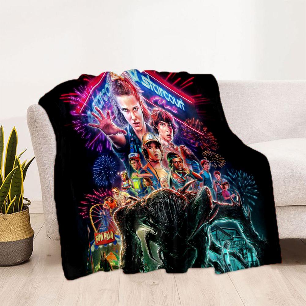 Stranger Things  Blanket Suitable for sofas,travel, living rooms also a good gift for friends and family Suitable for all seasons.