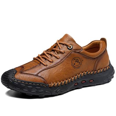 38-48 Men's Retro Leisure Shoes Large Size  Leather Rubber Bottom Handmade Car Men's Leather Shoes