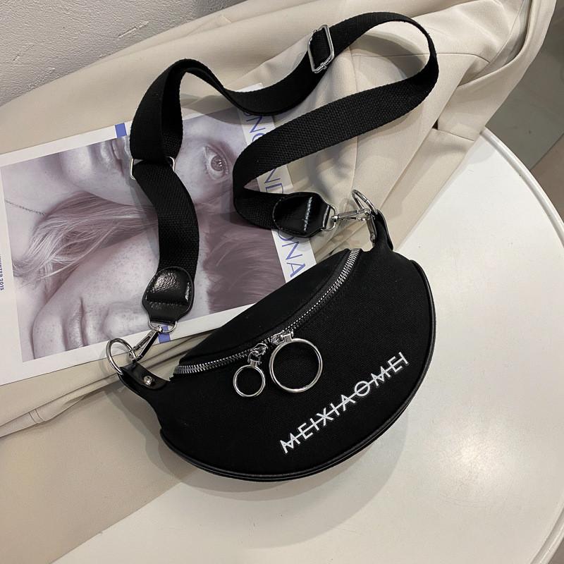 

Trendy Small Crossbody Bag For Fashionable Teens In Black And White Pu Material