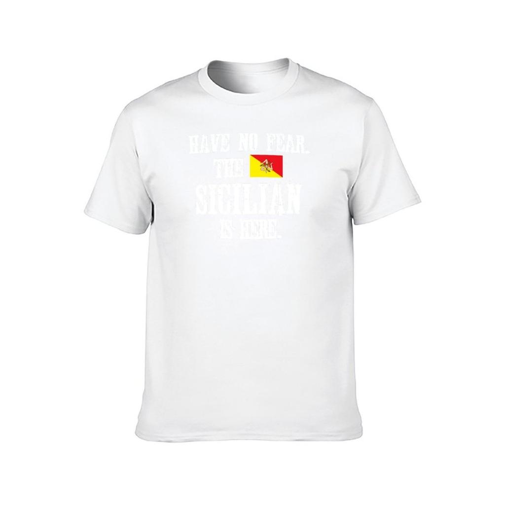 Flag of Sicily Have No Fear The Sicilian Is Here TShirt man tshirt printed t shirts for man TShirt