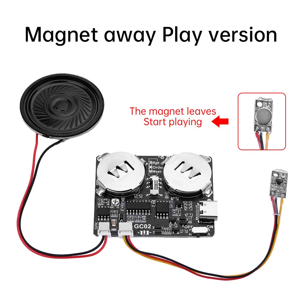 Aufnehmbares Soundmodul Knopf/Magnet Steuerung Sound Chip 8M MP3 WAV Musik Sprachwiedergabe Programmierbare Platine mit Lautsprecher für DIY