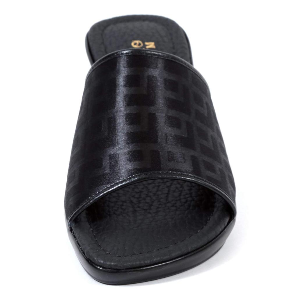 Mule Sandals Made In Japan Office Signature Wedge Sole Black Size M [Akiriko] Approx. 7.5cm