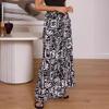 European & American Style Women's Printed Wide-Leg Casual Pants