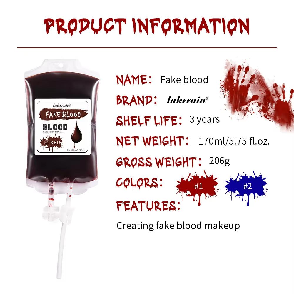 Halloween Fake Blood Makeup Coagulated Realistic Washable SFX for Zombie Monster Mouth Clothes Body Paint Halloween Cosmetics