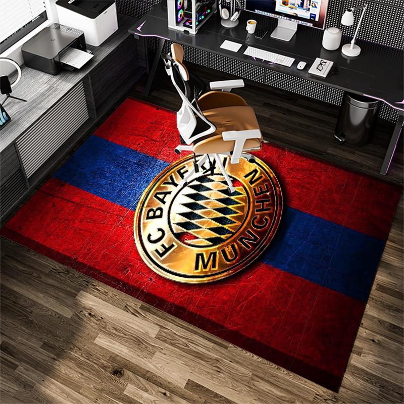 1Pc Football Team Cartoon Print Carpet High Quality Comfortable for All Seasons, Home Decor