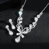 Luxury Bridal Crystal Butterfly Necklace & Earring Set