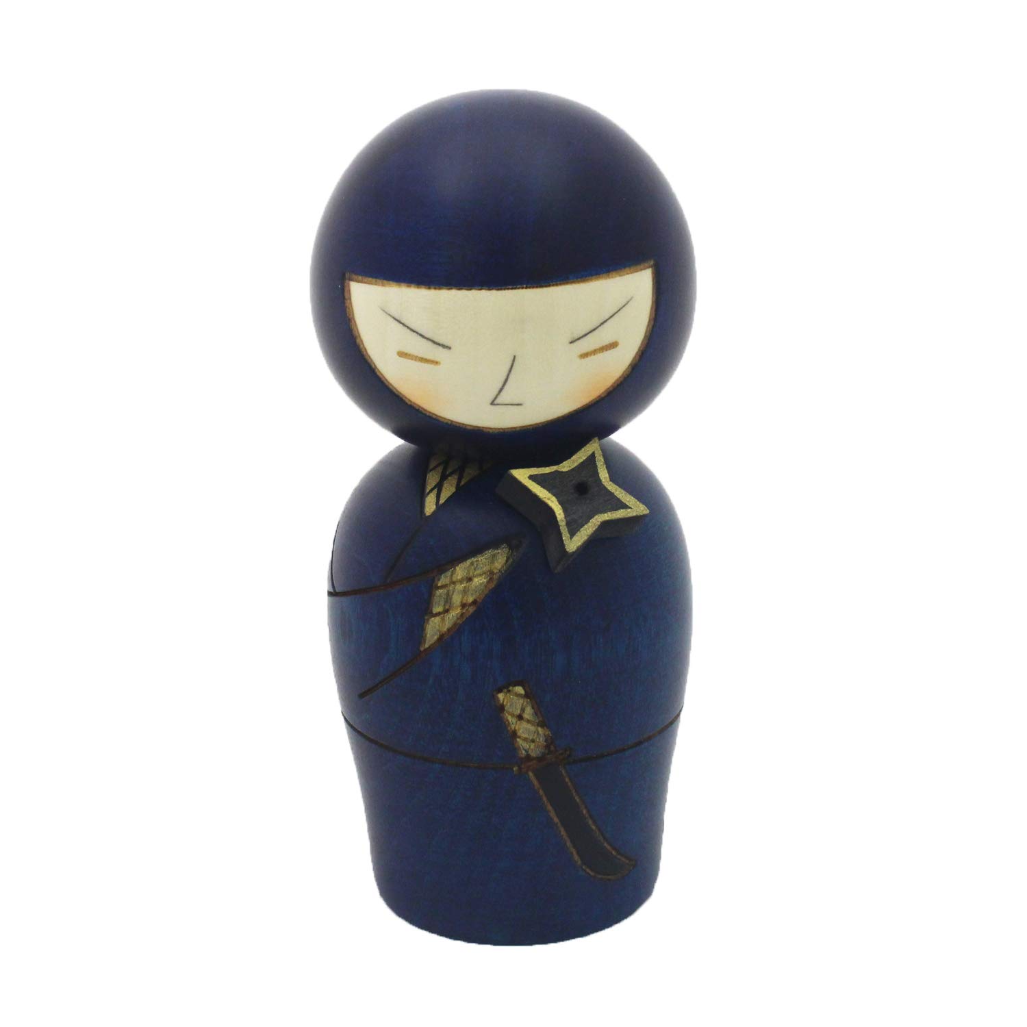 

Usaburo Kokeshi Total C293 Figurine, Blue, Length 13cm, Ninja,