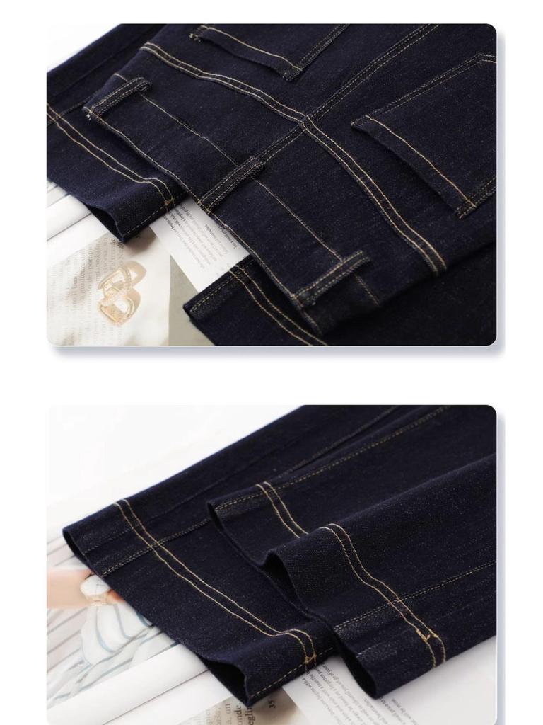 Women's Retro High-Waisted Wide-Leg Jeans - Slimming, Narrow-Leg, Ideal for Spring and Autumn 2025