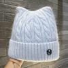 Autumn and Winter New Cute Cat Ears Knitted Wool Hat Warm Ear Protection Pullover Hat