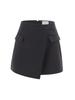 Non Search Asymmetrical Short Skirt / Charcoal