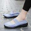 Versatile new handwoven shoes hollow breathable women's shoes flat bottom loose casual shoes fashion
